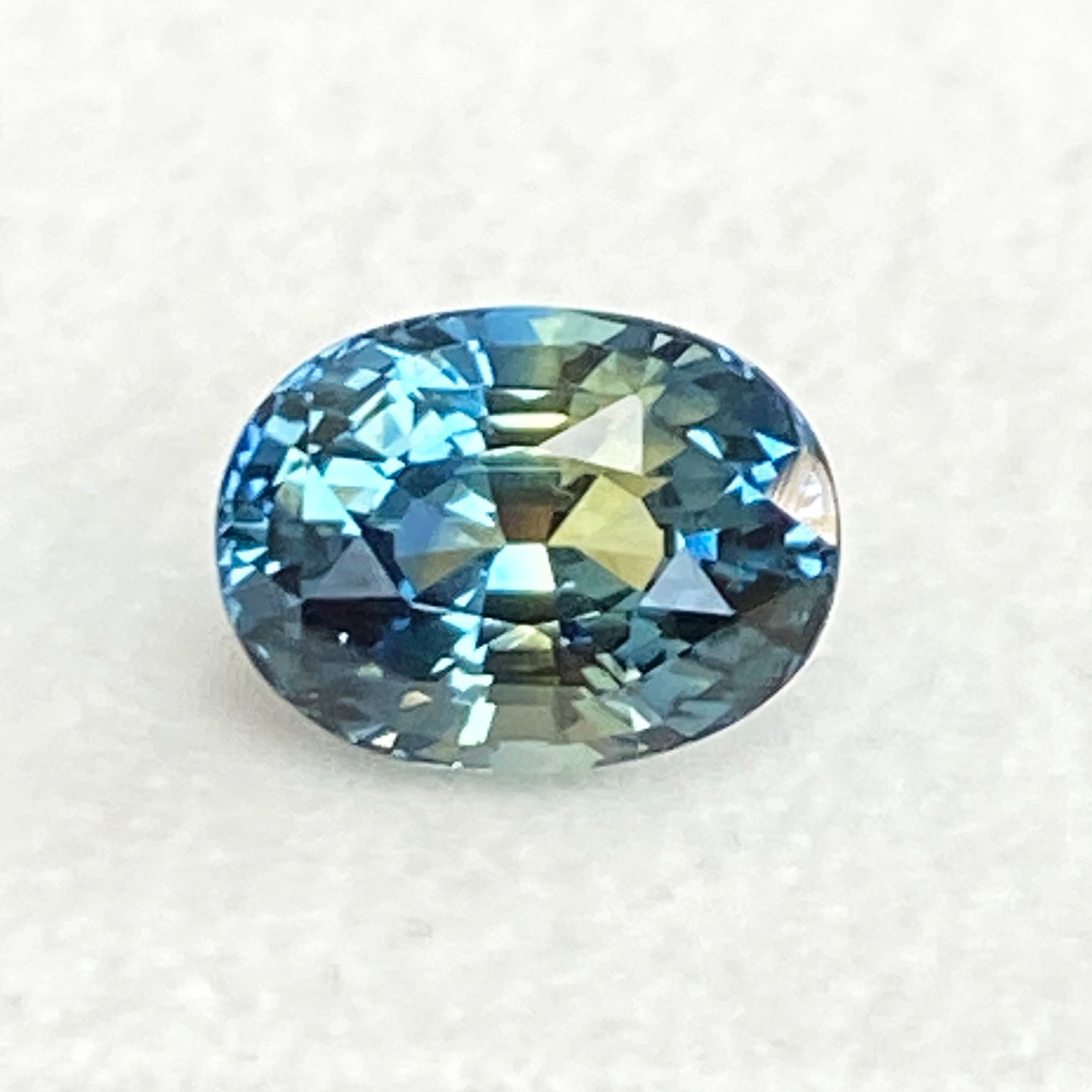 SAPPHIRE FACETED 2.87ct GREEN Blue Green EC MADAGASCAR NONE