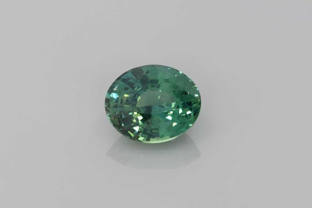 2.06 Carat Vivid Teal Oval Sapphire