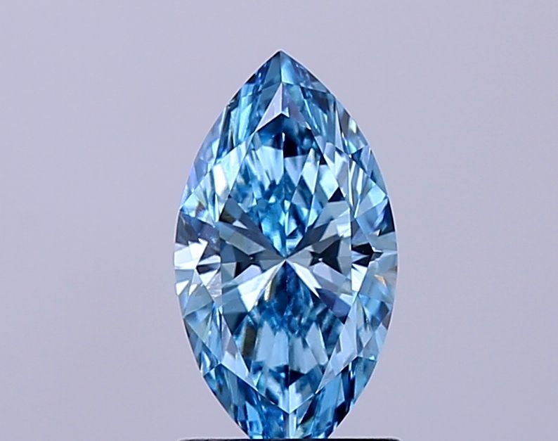 1.1 CT Fancy Vivid Blue MARQUISE