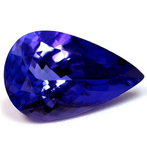 Tanzanit 4,74 ct, niebieski, szlif gruszka