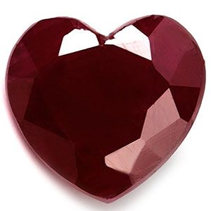 Rubin 1,90 ct, czerwony, szlif serce