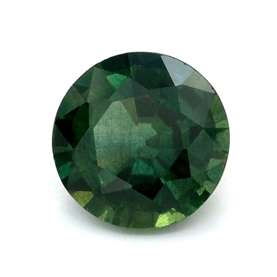 SAPPHIRE FACETED 0.84ct GREEN GREEN EC AUSTRALIA HEATED