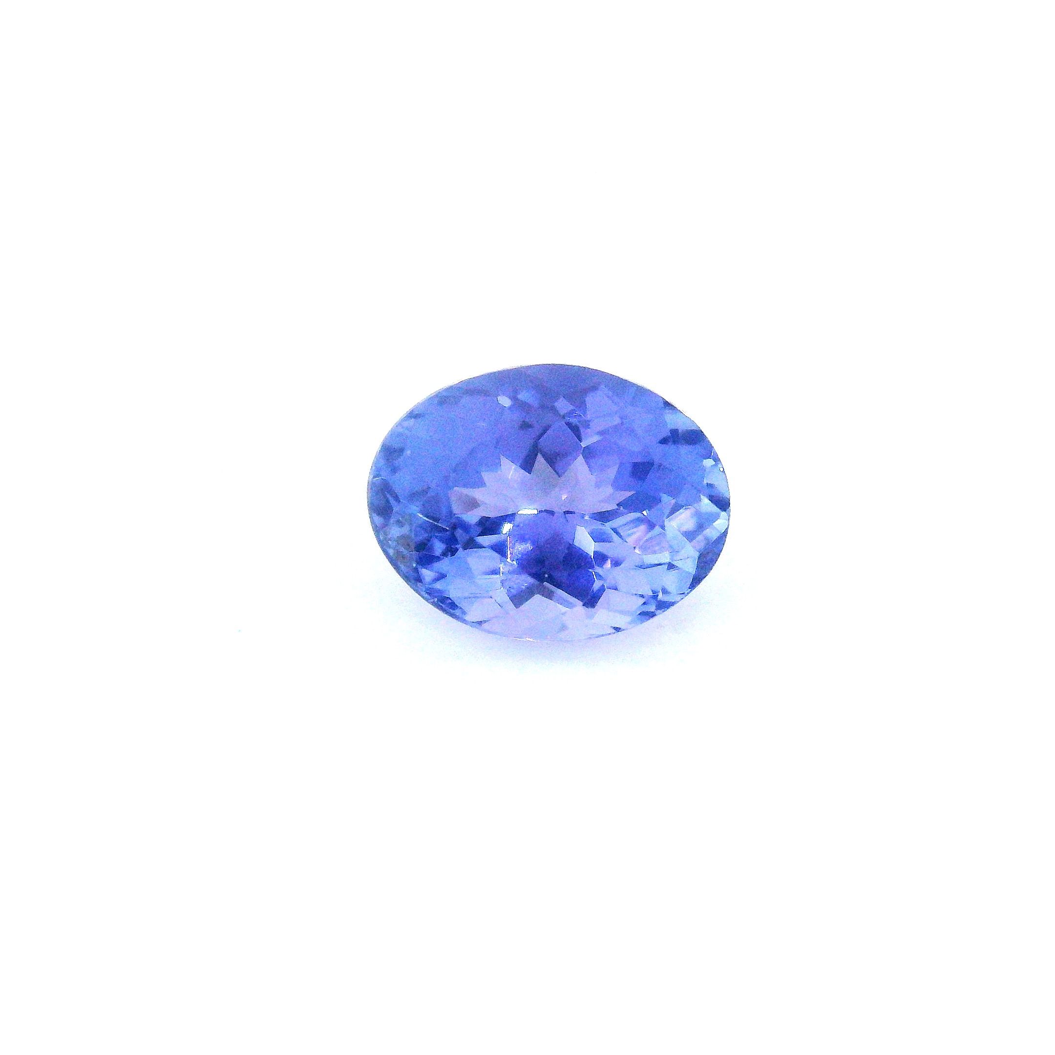 Tanzanit 1,87 ct, niebieski, szlif owalny