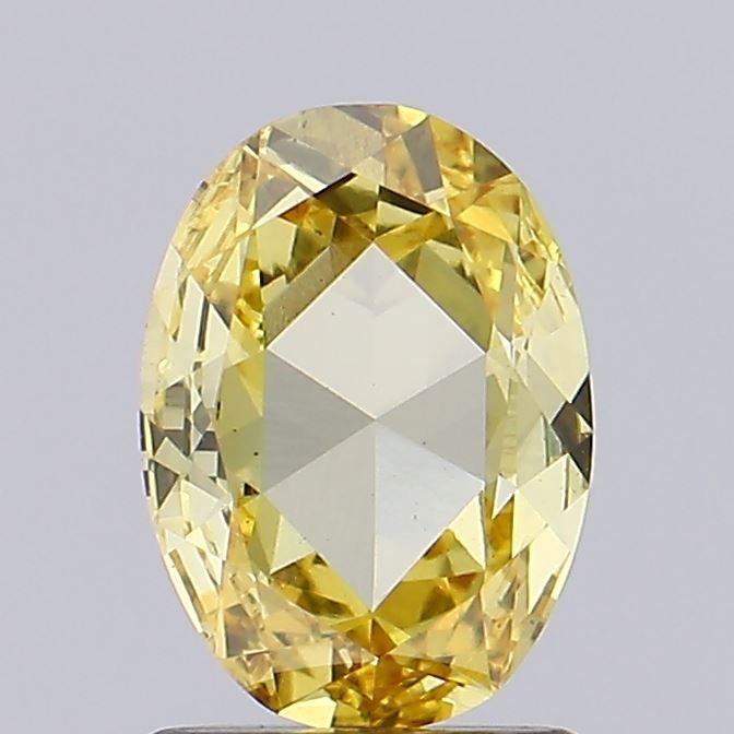 0.93 CT Fancy Vivid Brownish Yellow OVAL