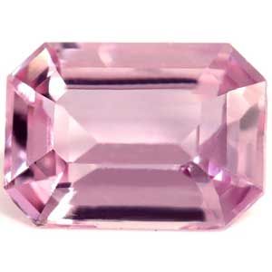 Szafir 1,07 ct, różowy, szlif szmaragdowy