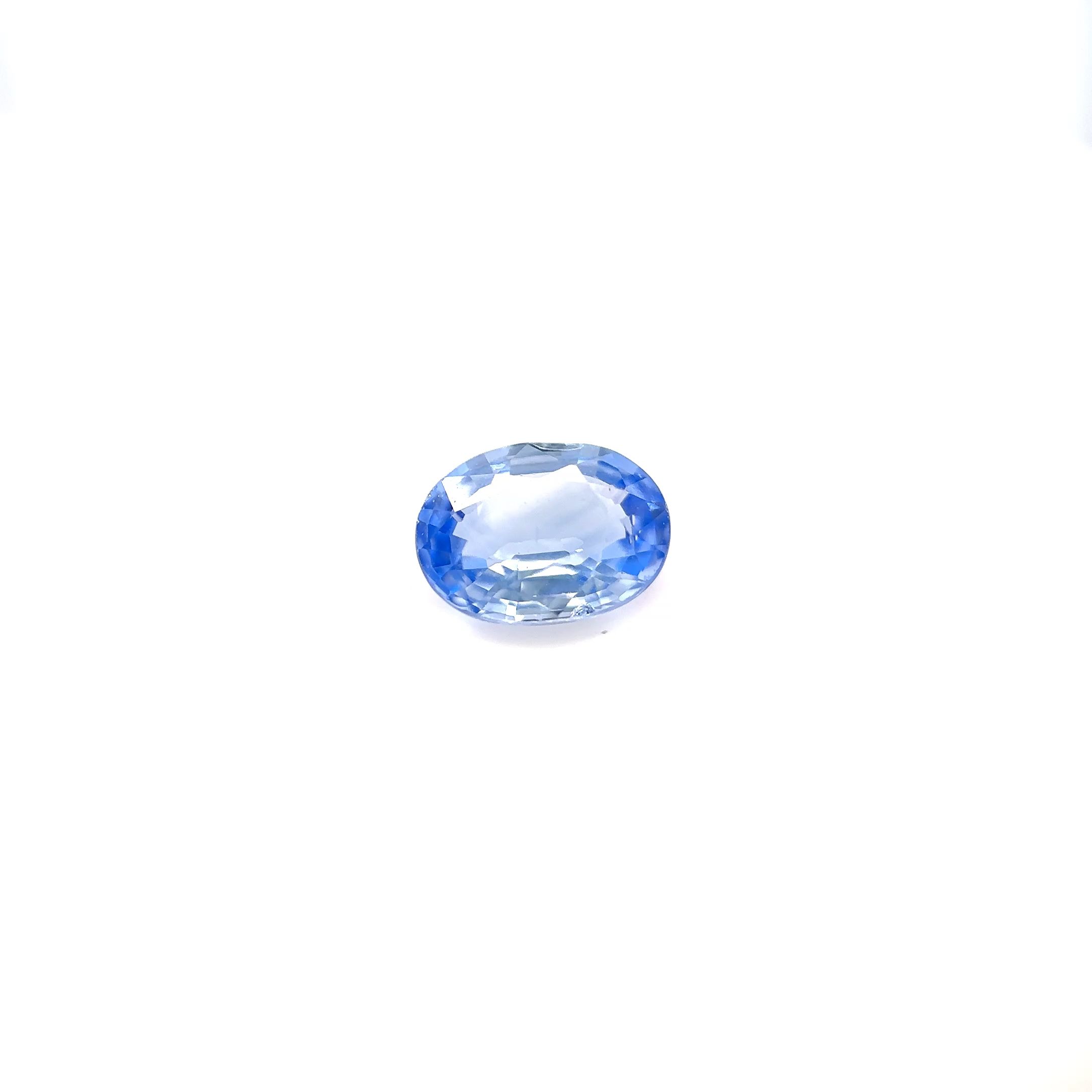 Szafir 1,27 ct, niebieski, szlif owalny