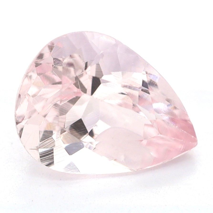 Morganit 1,08 ct, różowy, szlif gruszka