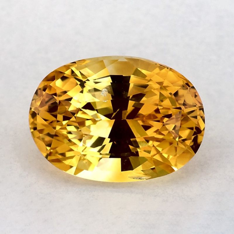 Szafir 4,58 ct, żółty, szlif owalny