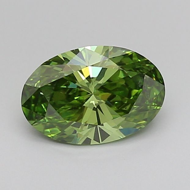 1.07 CT Fancy Vivid Green OVAL