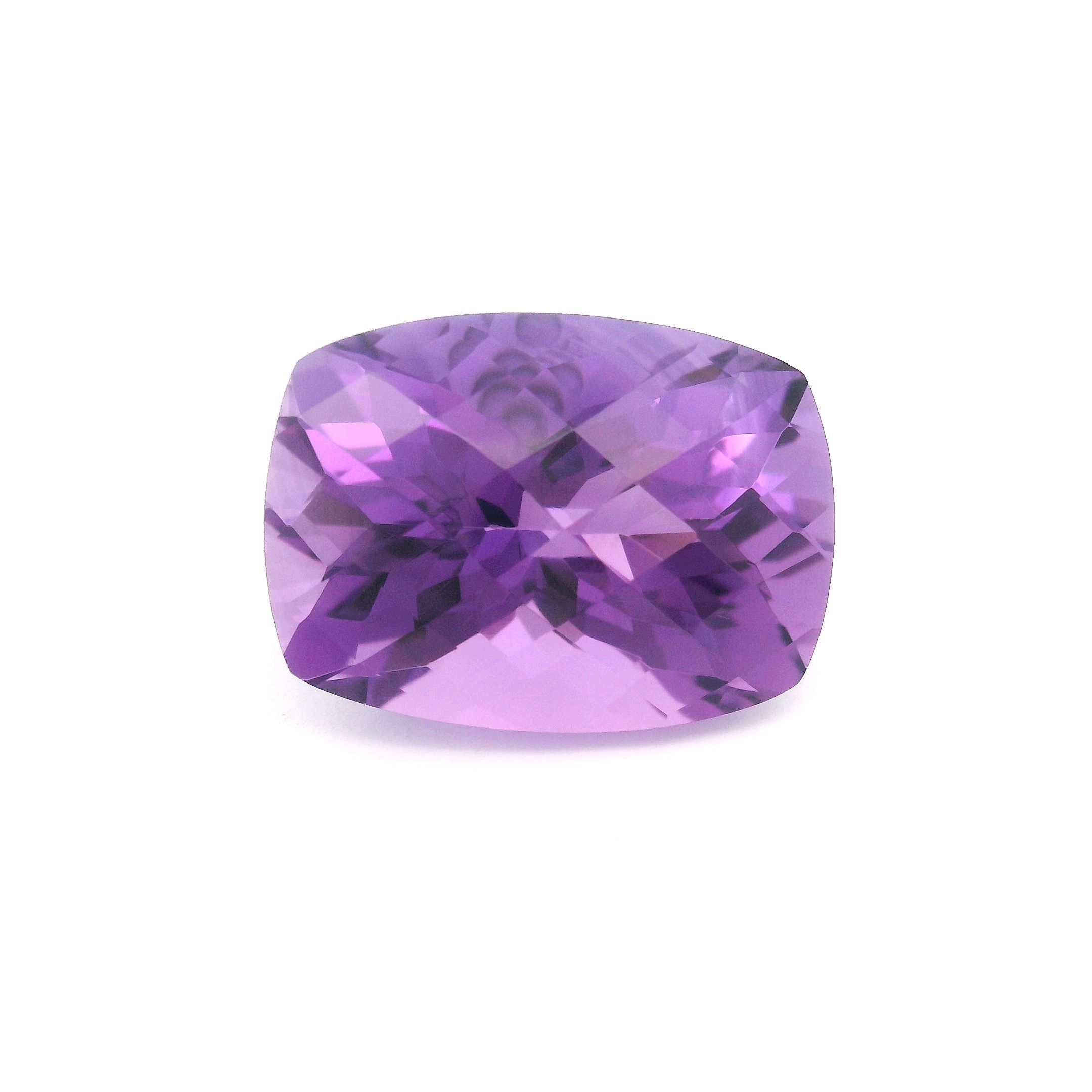 Ametyst 15,31 ct, purpurowy, szlif cushion