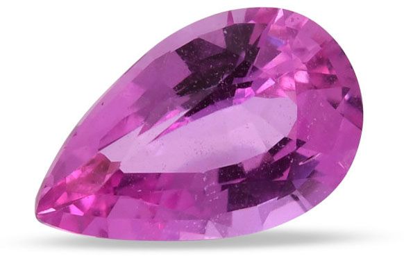 Szafir 1,66 ct, różowy, szlif gruszka