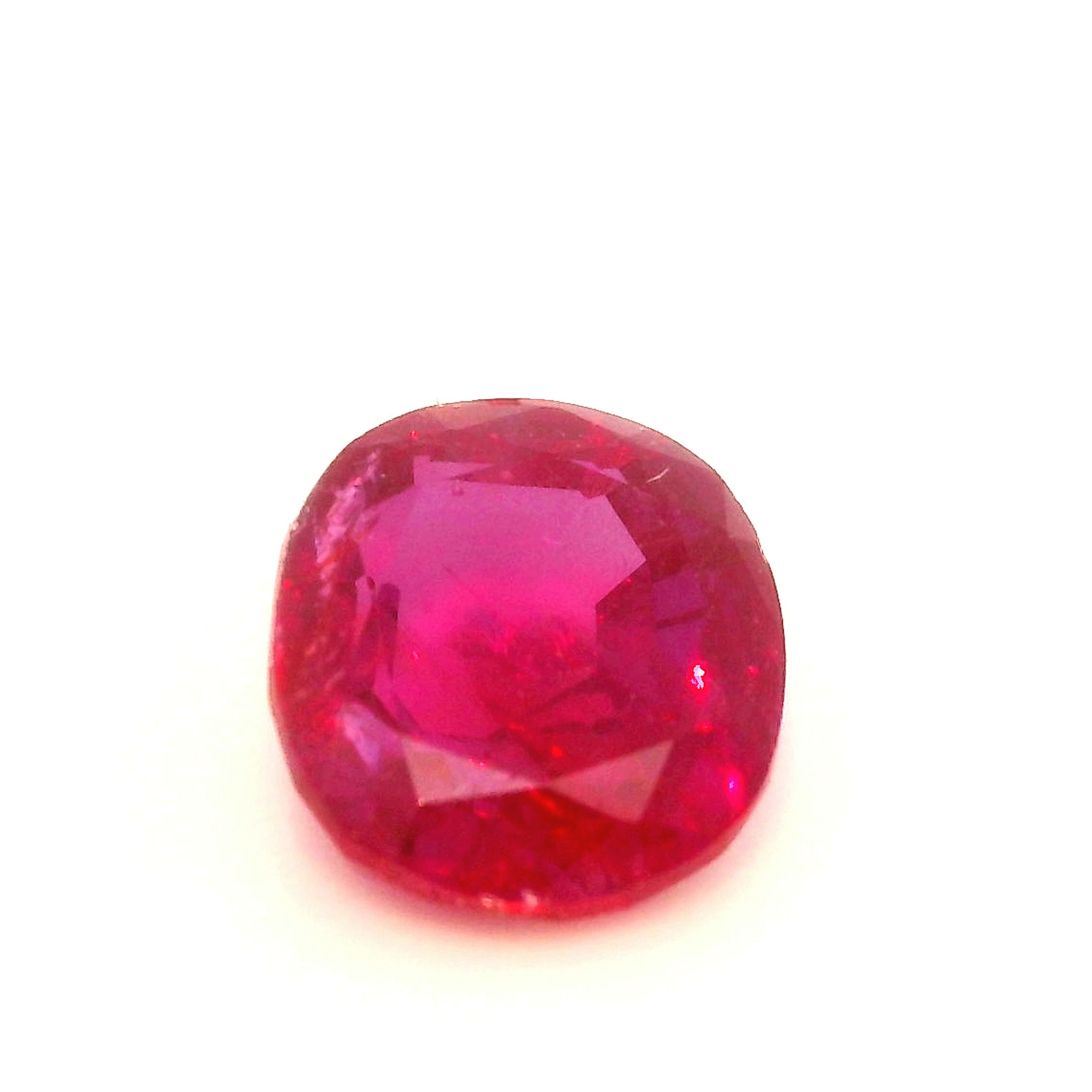 Rubin 1,77 ct, czerwony, szlif owalny