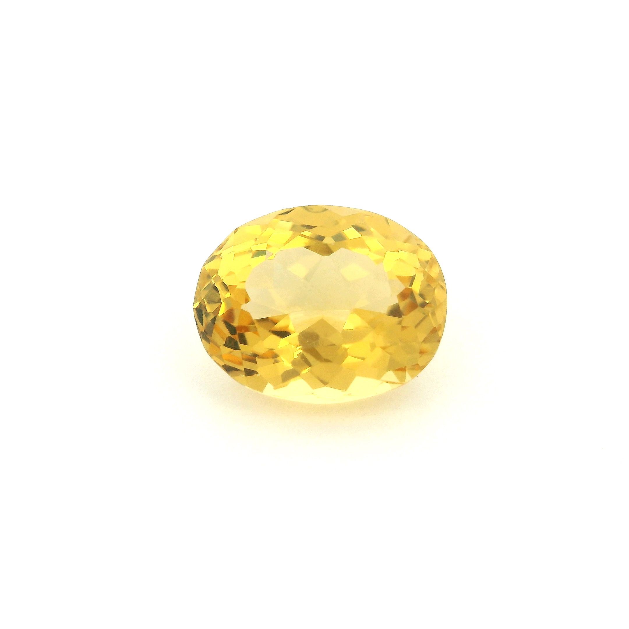 Heliodor 4,27 ct, żółty, szlif owalny
