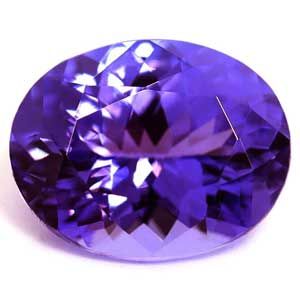 Tanzanit 2,08 ct, niebieski, szlif owalny