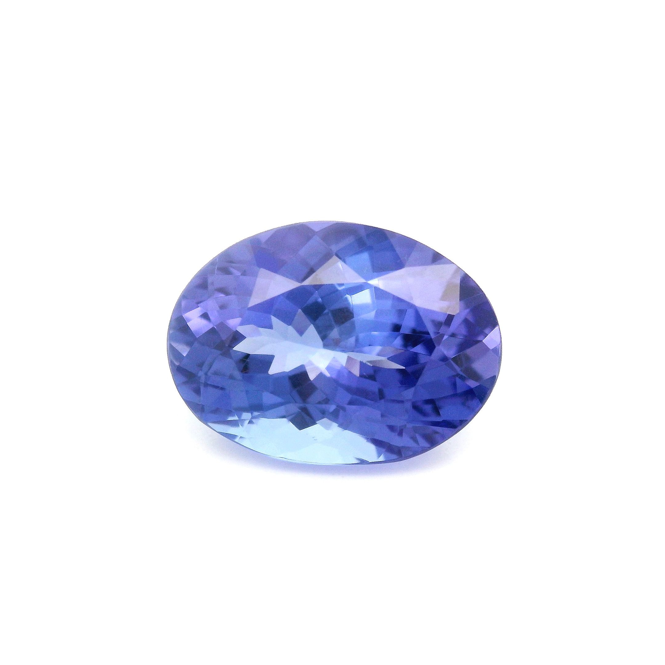 Tanzanit 4,39 ct, niebieski, szlif owalny