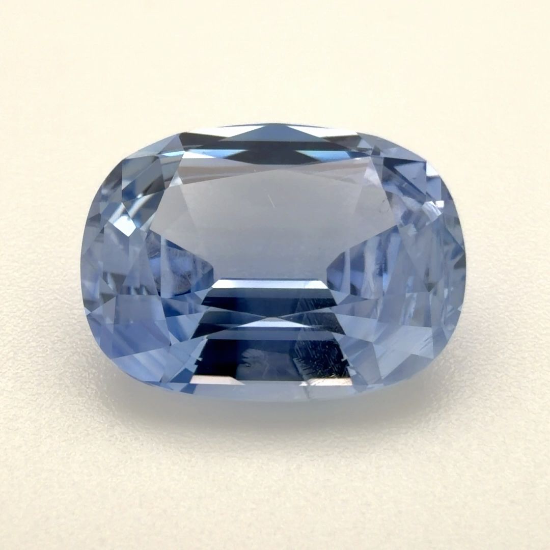 Szafir 3,36 ct, niebieski, szlif cushion