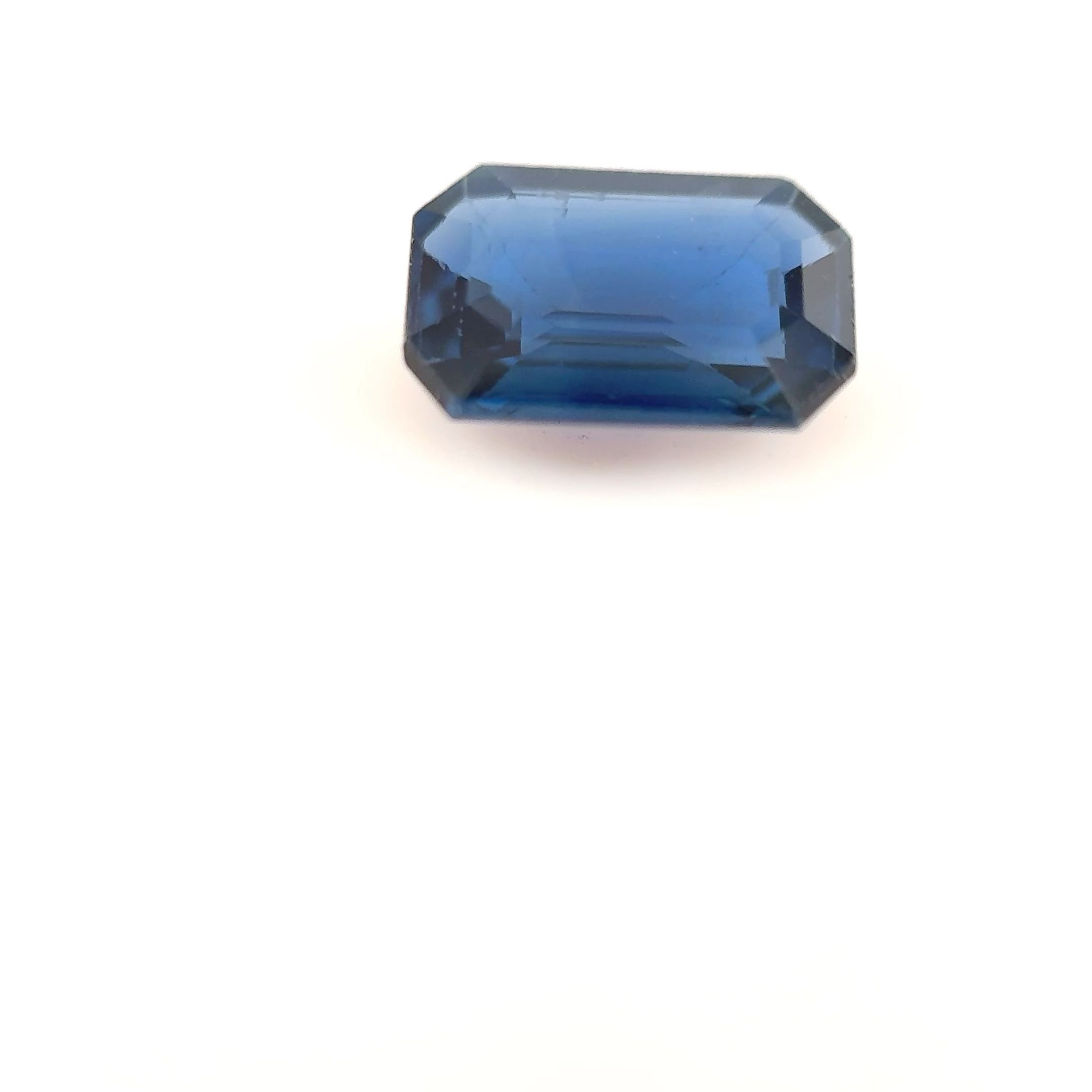 Szafir 1,02 ct, niebieski, szlif szmaragdowy