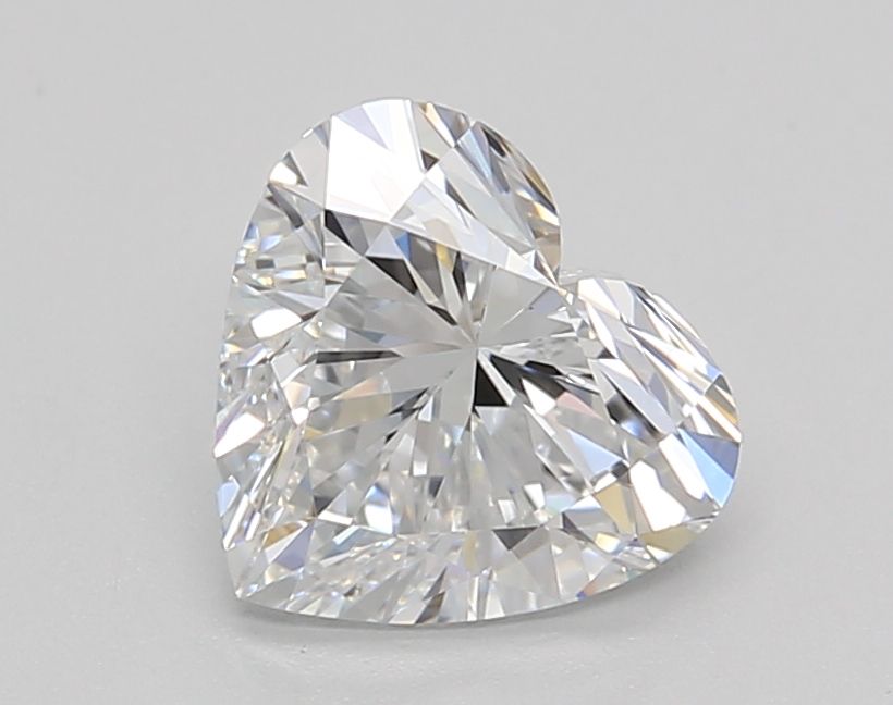 1.52-carat heart diamond with D color, null cut, and VVS2 clarity.