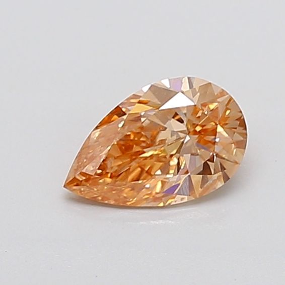0.93 CT Fancy Orangey Brown PEAR