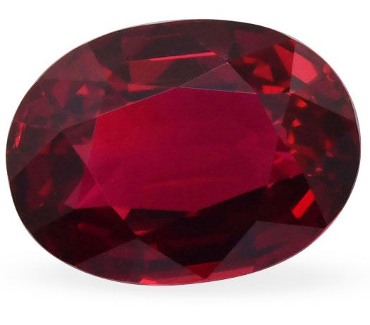 Rubin 4,03 ct, czerwony, szlif owalny