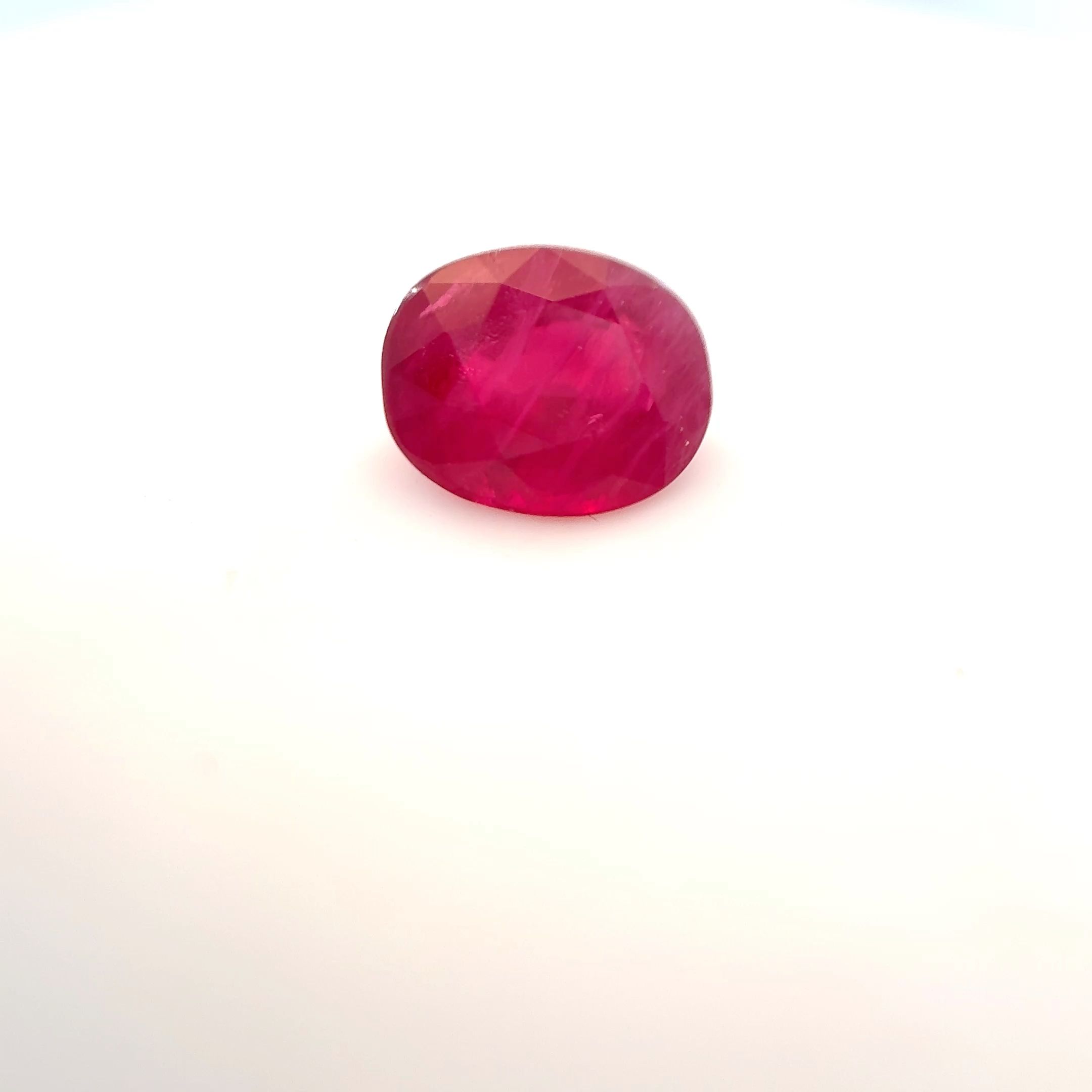 Rubin 1,02 ct, czerwony, szlif cushion