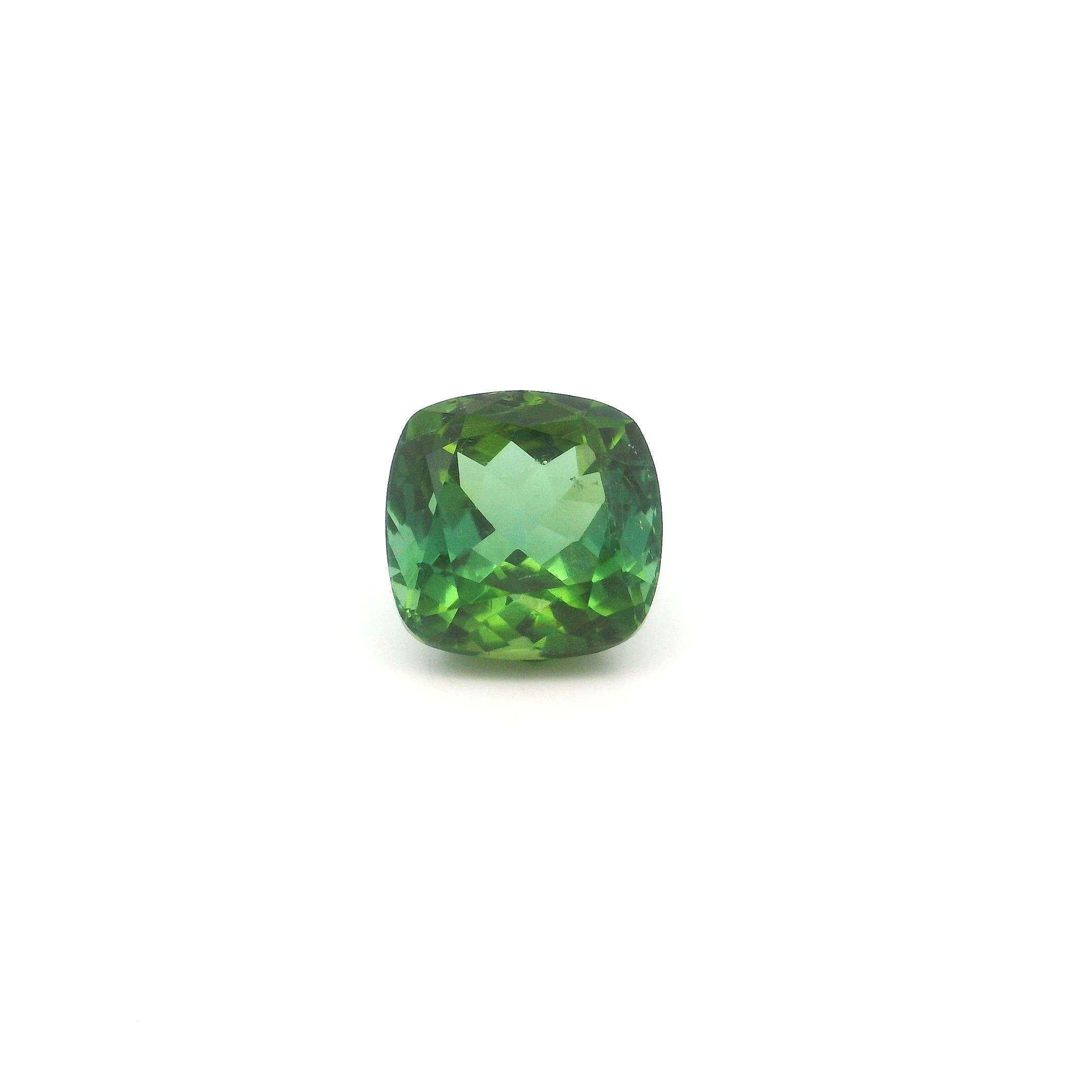 Turmalin 3,49 ct, zielony, szlif cushion