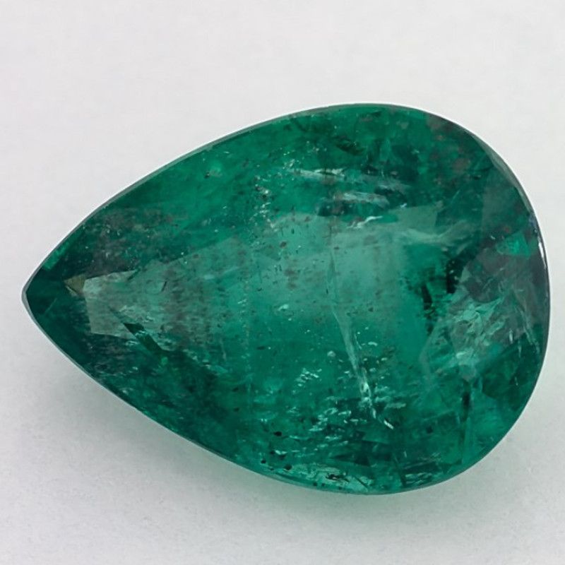 Szmaragd 3,48 ct, zielony, szlif gruszka