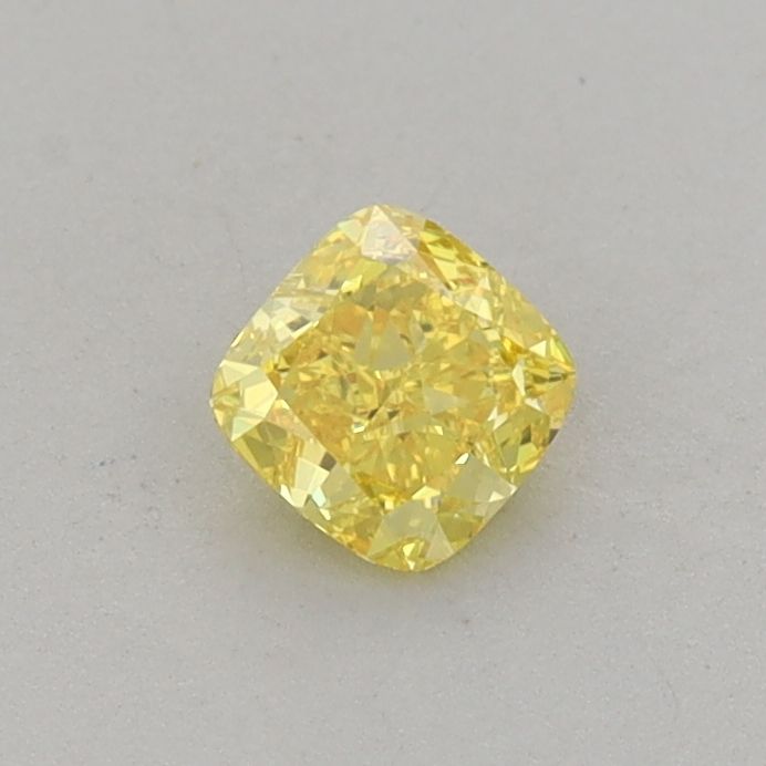 0.32 CT Fancy Vivid Yellow CUSHION MODIFIED