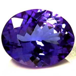 Tanzanit 1,81 ct, niebieski, szlif owalny