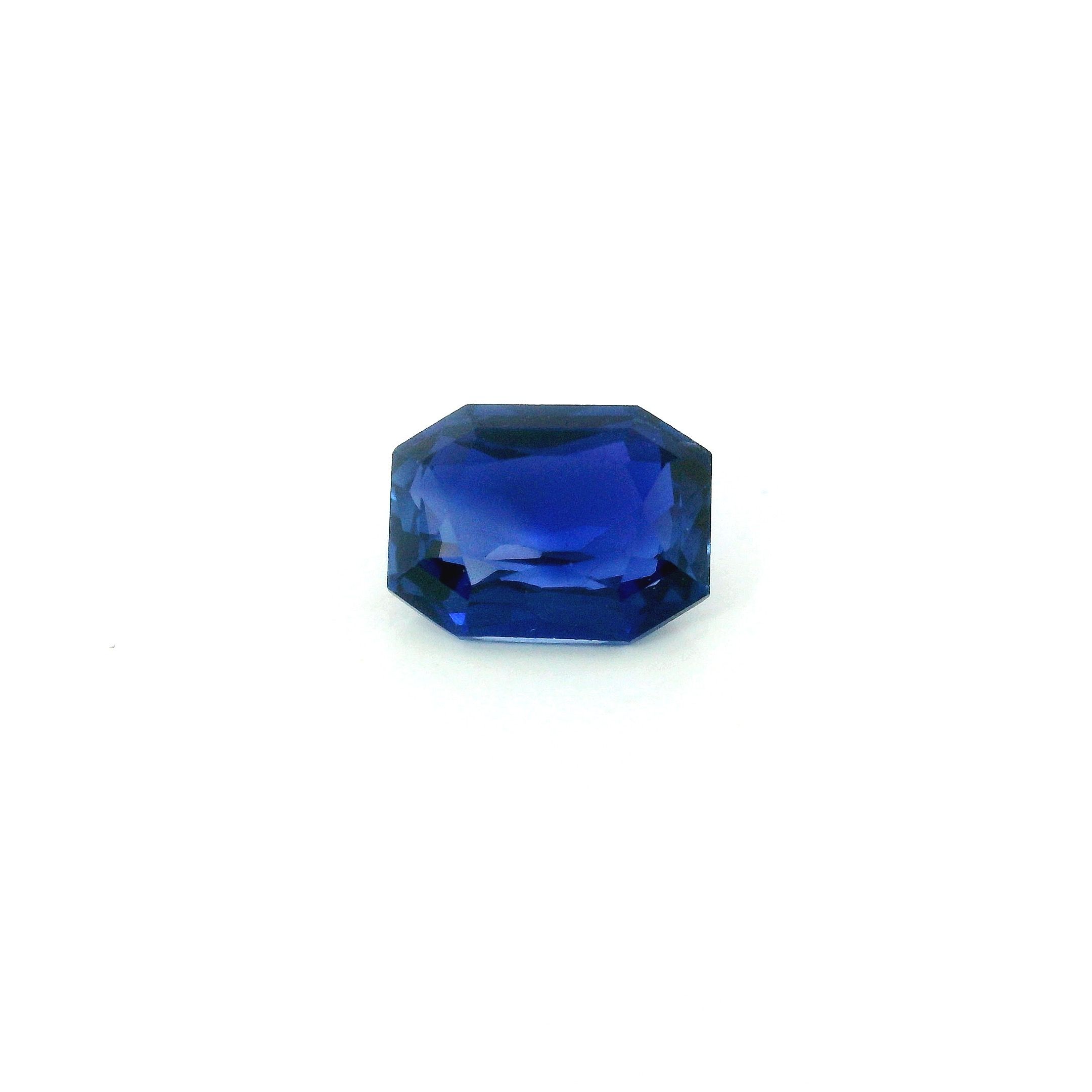 Szafir 1,55 ct, niebieski, szlif ośmiokątny