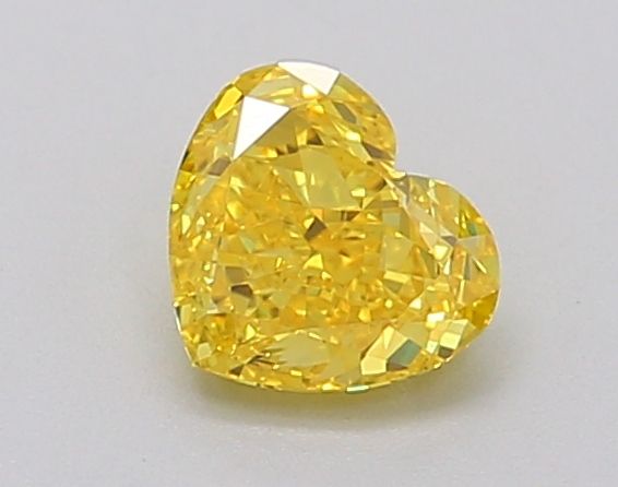 0.43 CT Fancy Vivid Yellow HEART