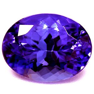 Tanzanit 1,74 ct, niebieski, szlif owalny