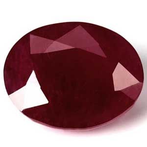Rubin 3,77 ct, czerwony, szlif owalny