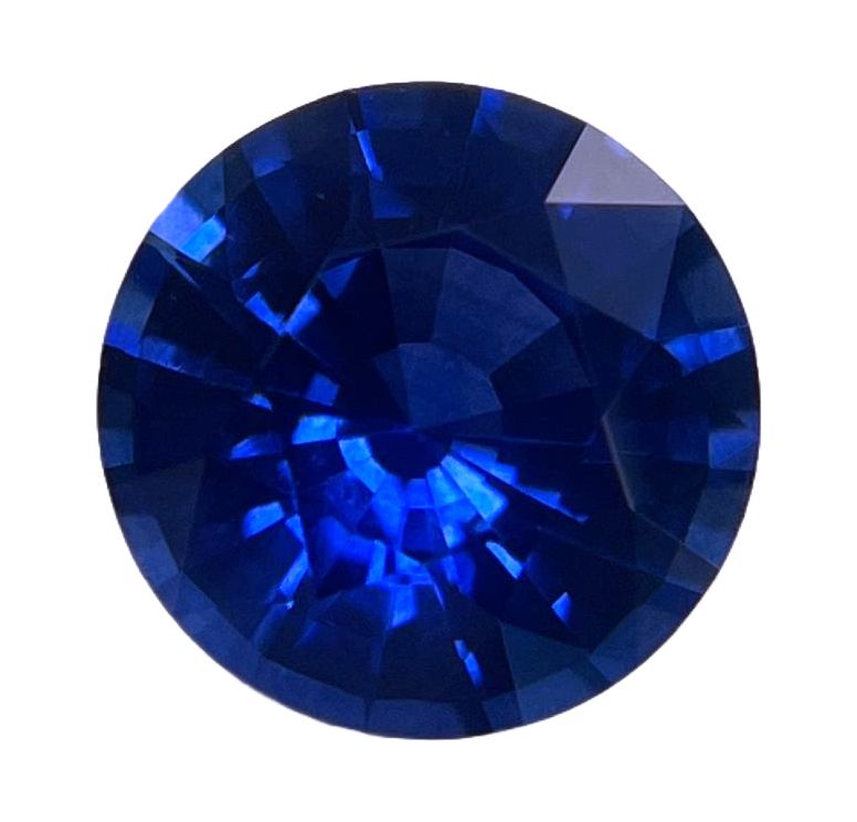 SAPPHIRE FACETED 2.87ct BLUE Blue EC SRILANKA HEATED