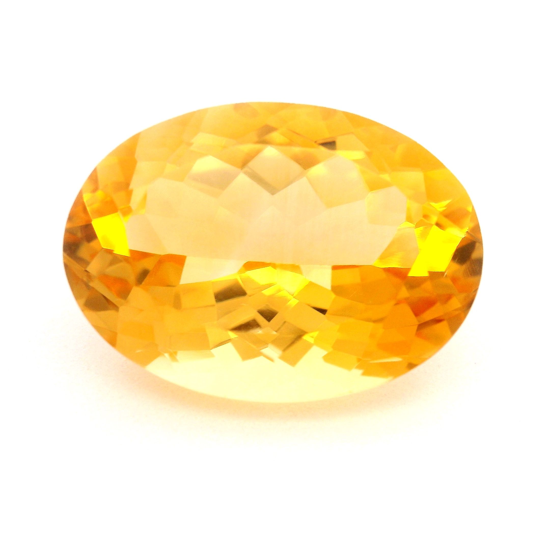 CITRINE FACETED 12.7ct YELLOW Medium Intense EC BRAZIL NONE
