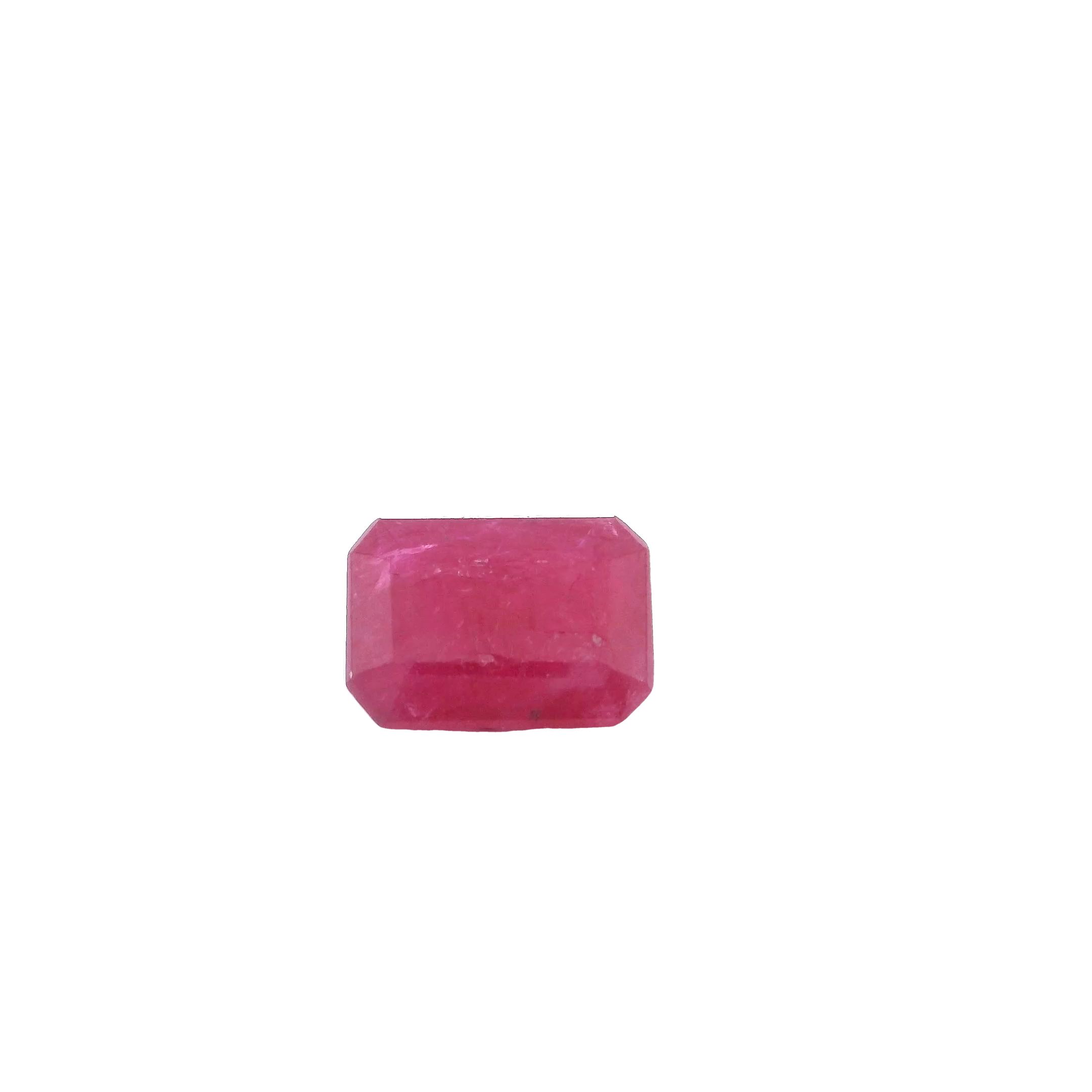 RUBY FACETED 1.91ct RED Dark Red MI MOZAMBIQUE HEATED