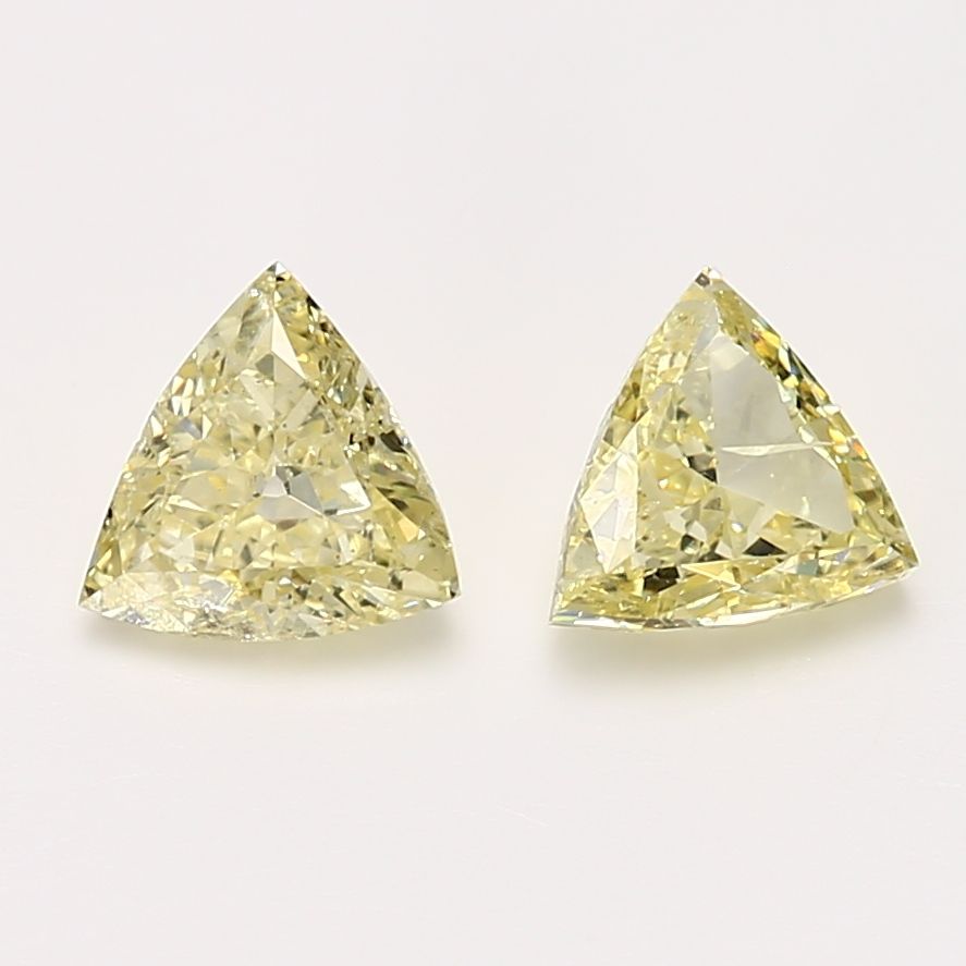 1.01 カラット Triangular ファンシー イエロー I1 天然 ダイヤモンド