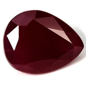 Rubin 1,91 ct, czerwony, szlif gruszka