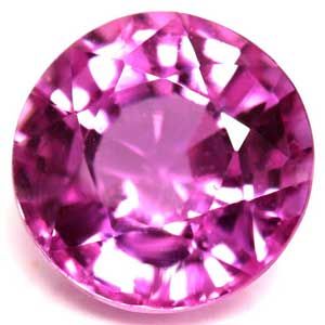 Szafir 1,00 ct, różowy, szlif okrągły