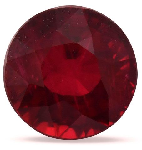 Rubin 1,74 ct, czerwony, szlif okrągły
