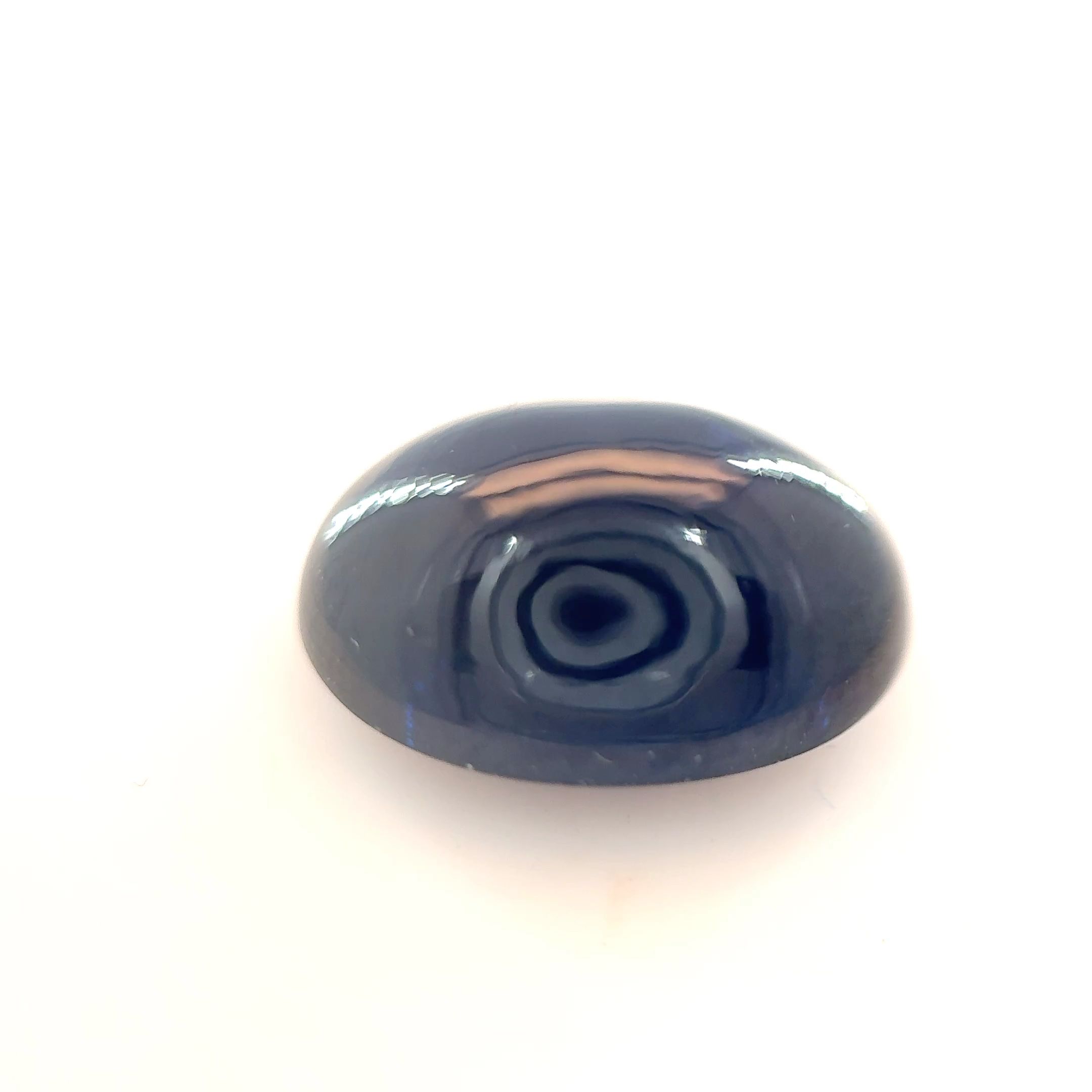 Szafir 6,35 ct, niebieski, kaboszon