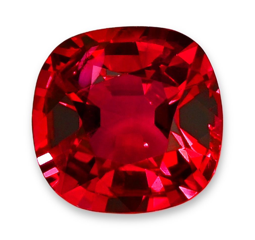 Rubin 1,21 ct, czerwony, szlif cushion