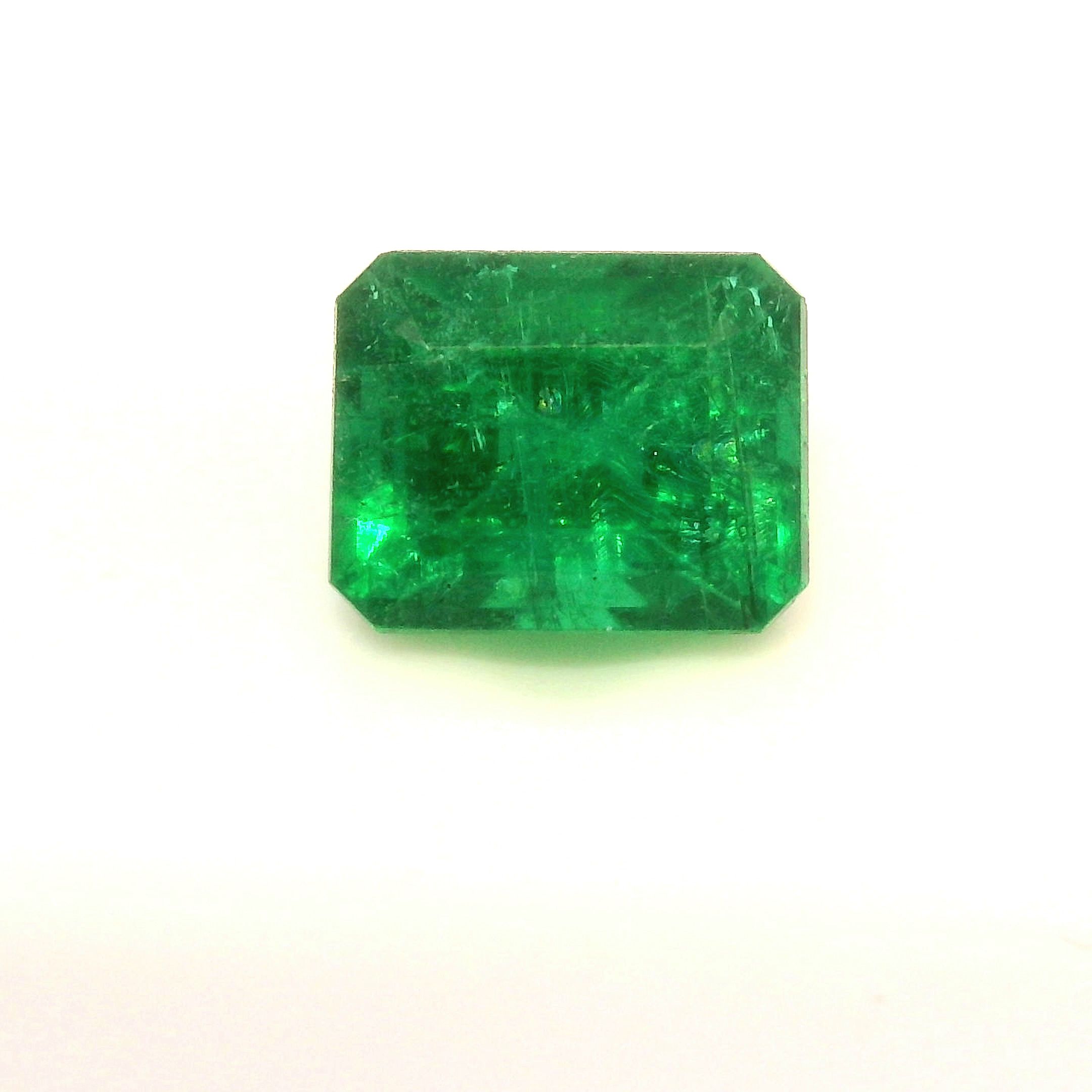 Szmaragd 1,92 ct, zielony, szlif szmaragdowy