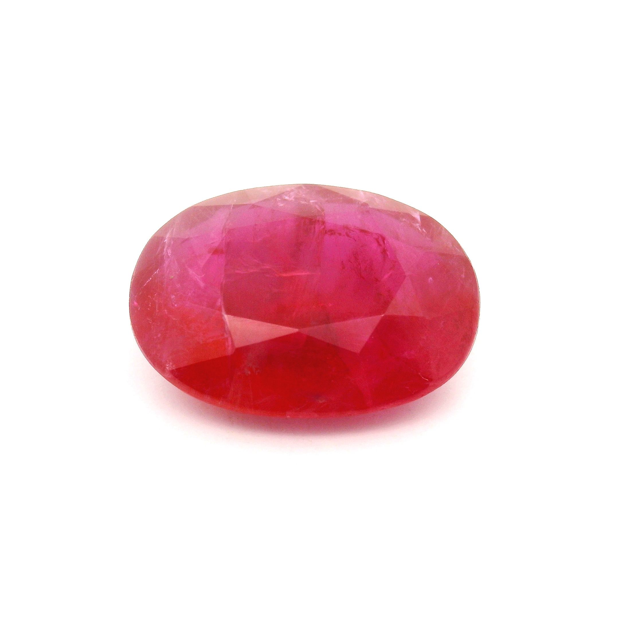 Rubin 8,19 ct, czerwony, szlif owalny