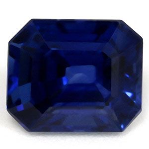 Szafir 1,07 ct, niebieski, szlif szmaragdowy