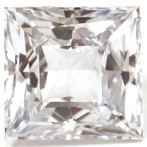 Szafir 13,56 ct, biały, szlif kwadratowy