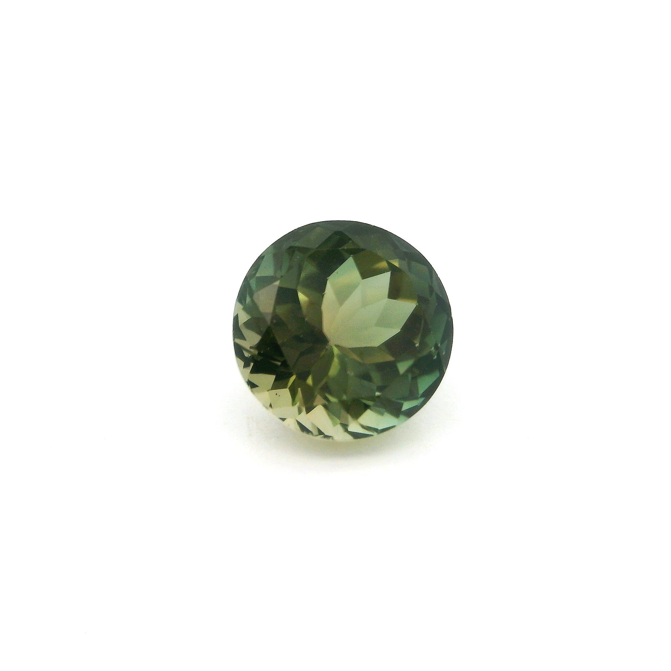 Turmalin 2,17 ct, zielony, szlif okrągły