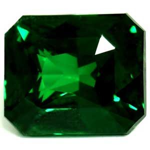 Granat 1,59 ct, zielony, szlif szmaragdowy