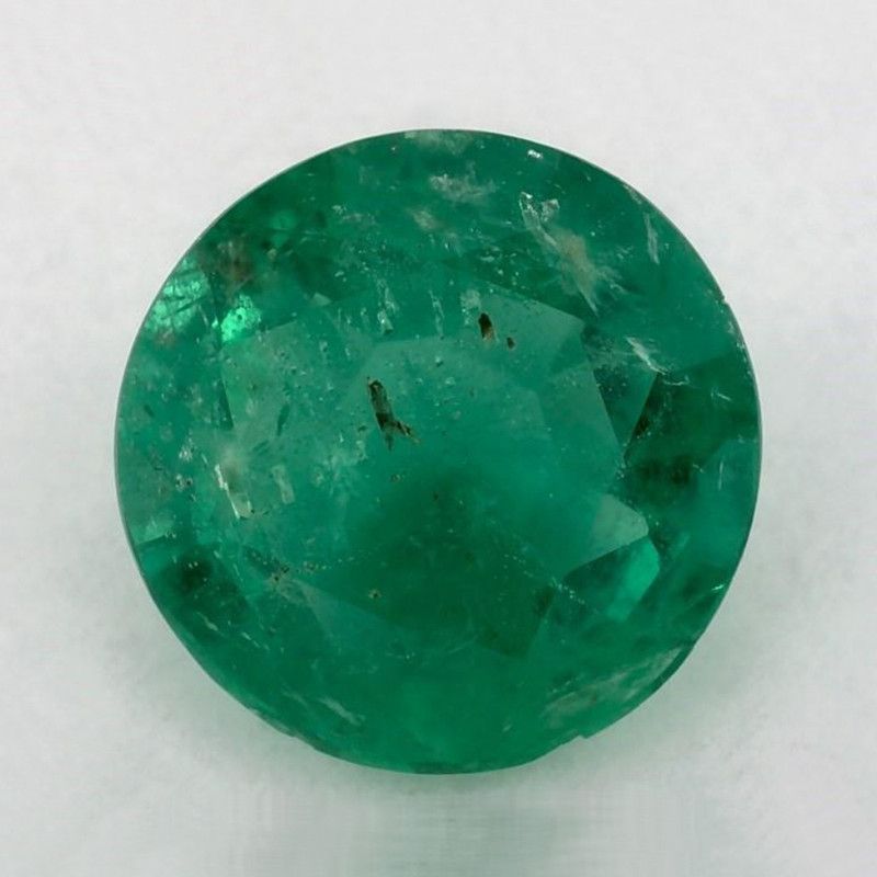 Szmaragd 1,63 ct, zielony, szlif okrągły