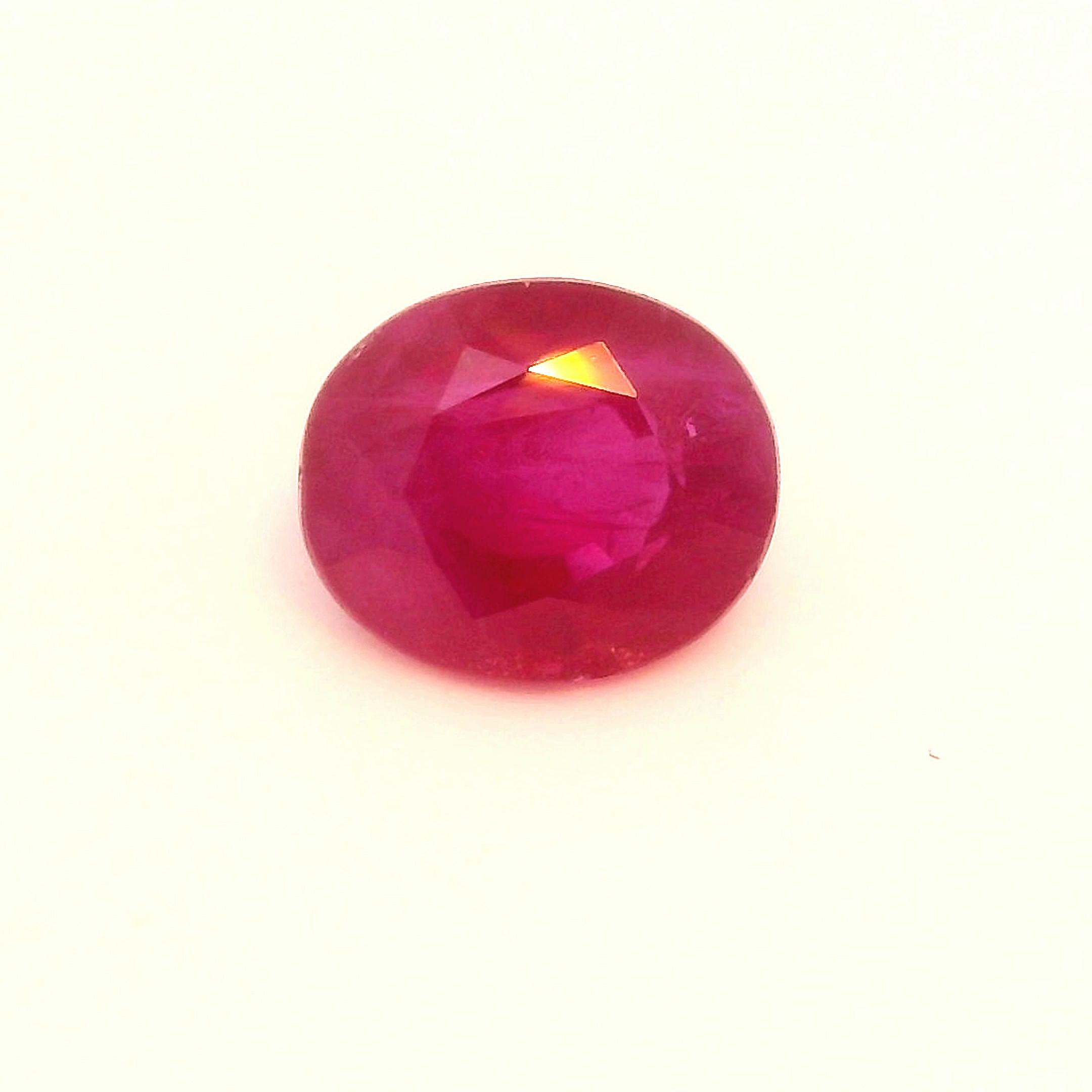Rubin 1,12 ct, czerwony, szlif owalny